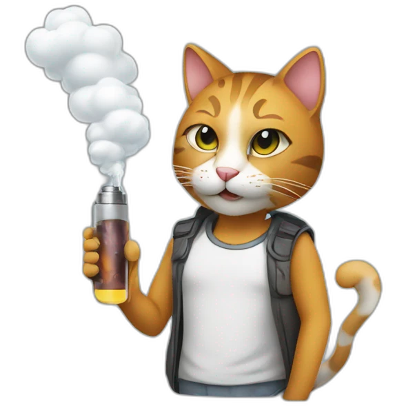 vape mascotte human or cat emoji
