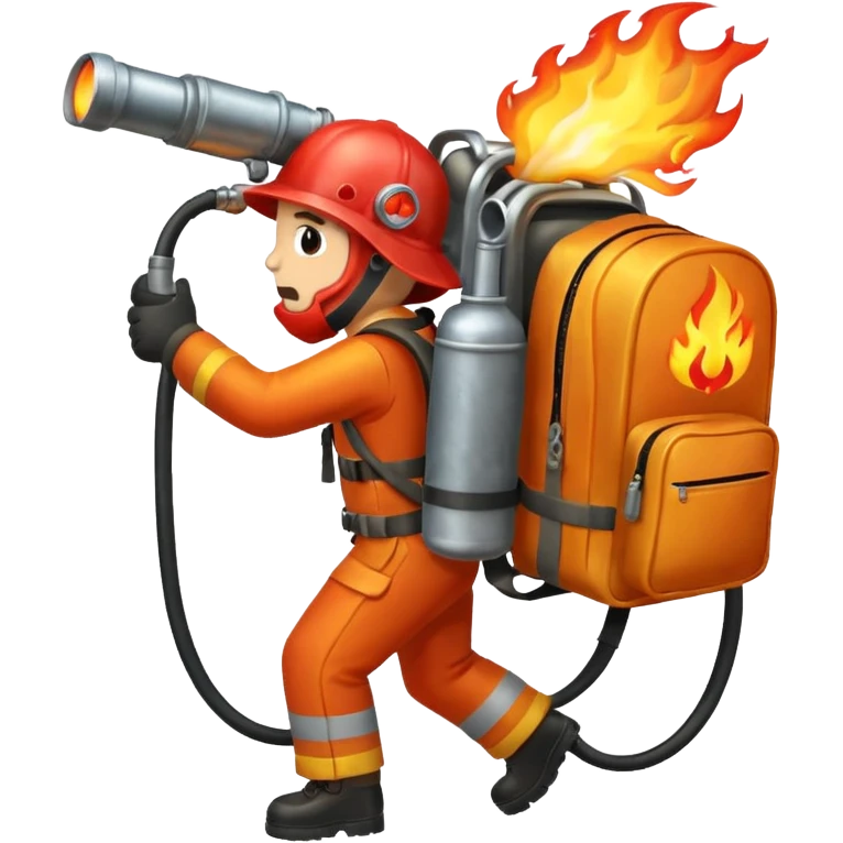 flame thrower with backpack emoji