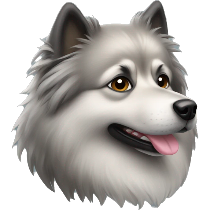 The keeshond dog emoji