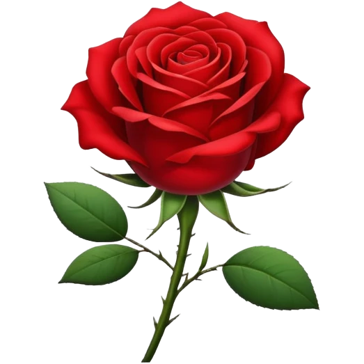 single red rose flower emoji