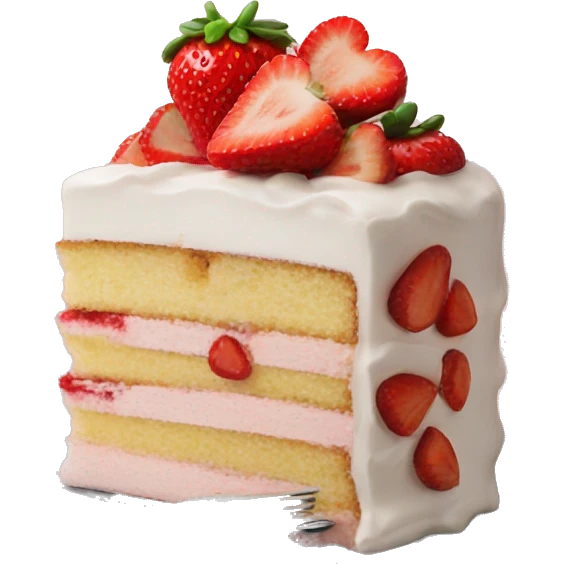 cake with strawberry  emoji