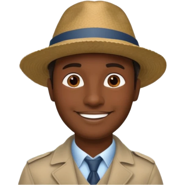 Homme. Créole réunionnais avec chapeau tour eifeil emoji