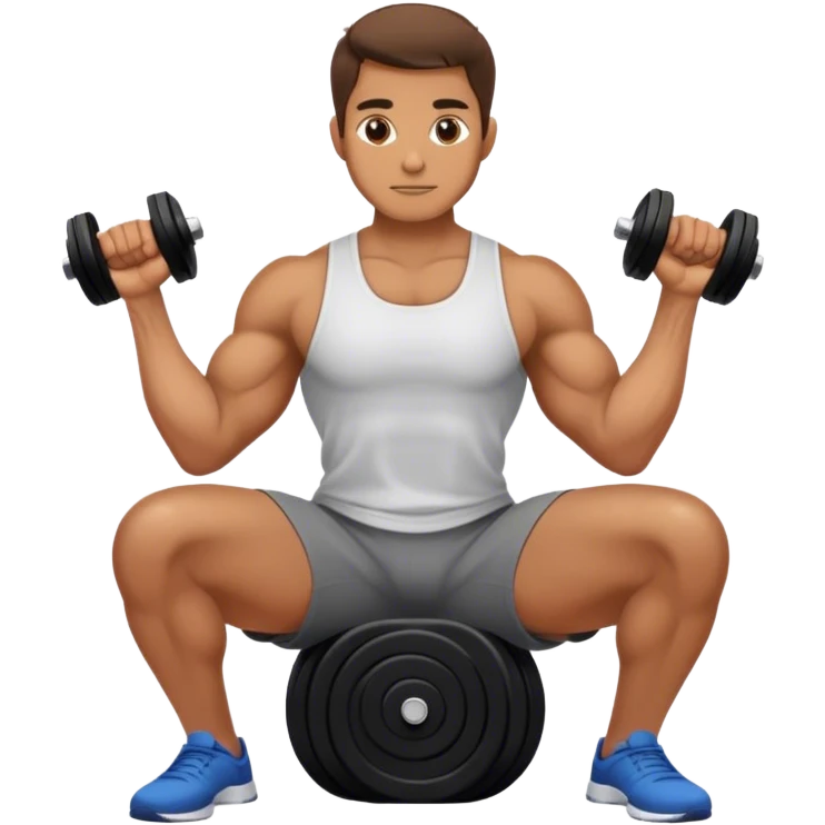 man seated weighted wrist curl emoji