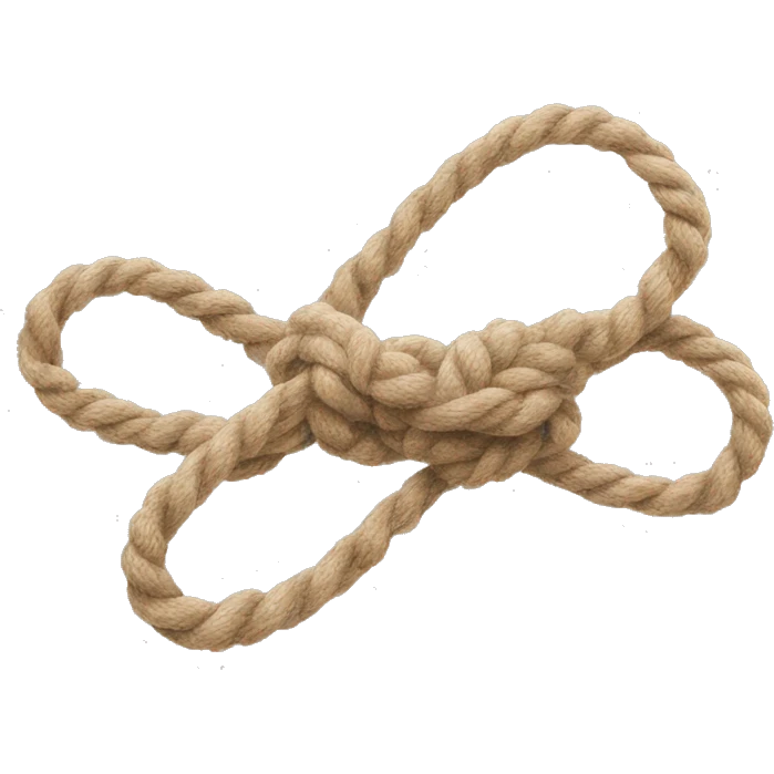 connection emoji as rope, in form of endless  emoji