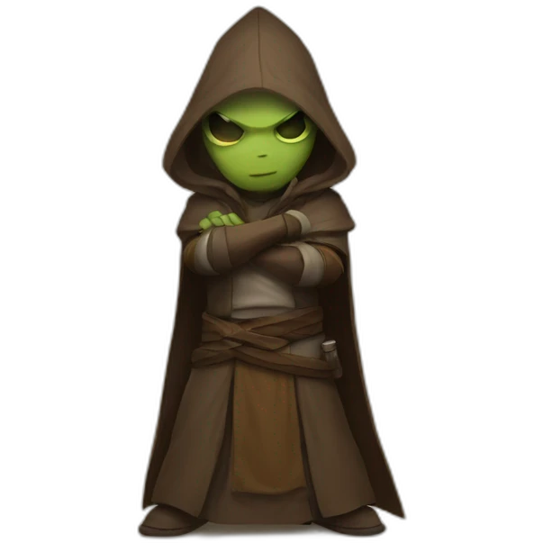 hooded jedi folding arms in world of warcraft emoji
