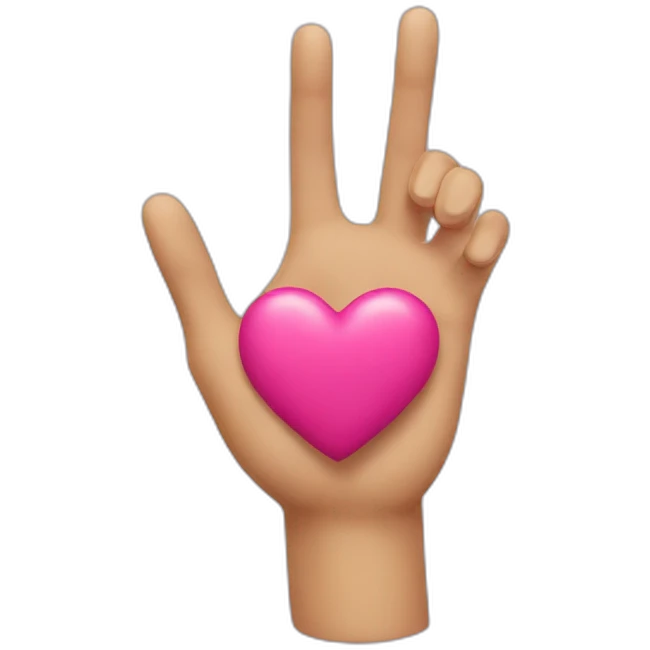 Coeur main emoji