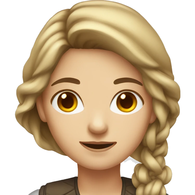 developer woman, with white to brown hair, two brown eyes emoji