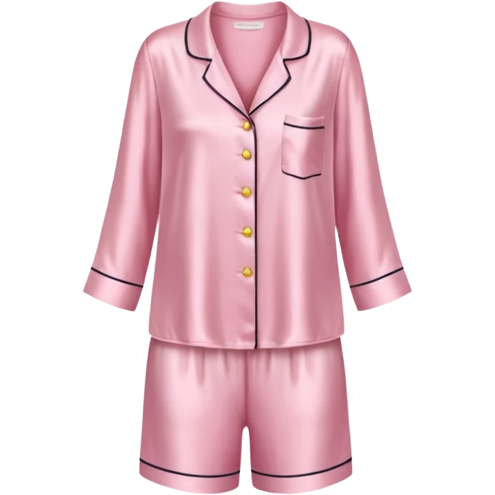 Light pink silk pyjamas set emoji