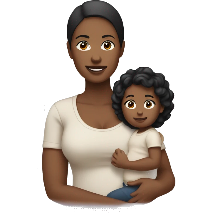one mother with your baby (white with eyes browns and black hair) emoji