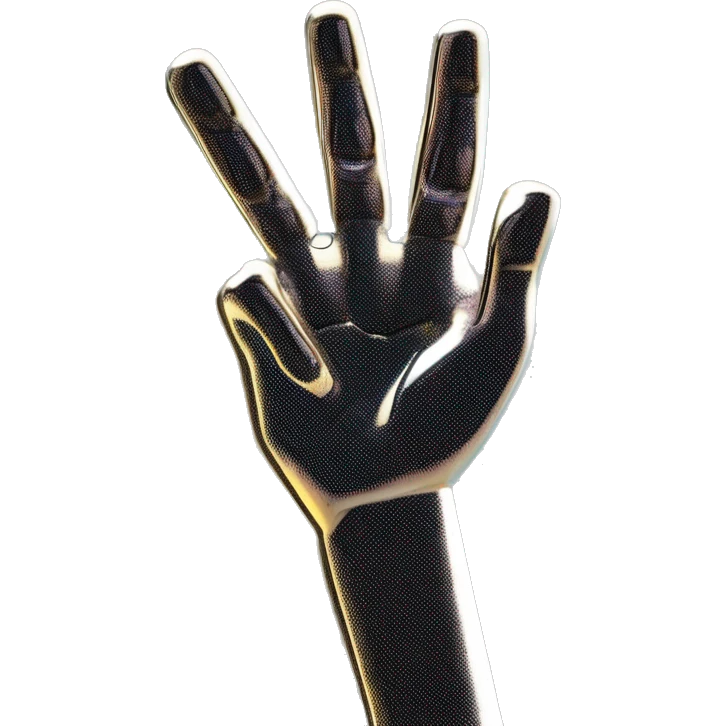 4 fingers hand emoji