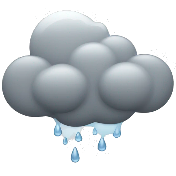 emoji de alguien bajo una nube gris y lluviosa, mostrando una cara de enojado emoji