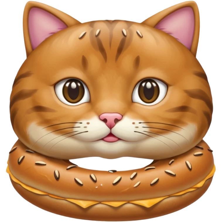 Yuvarlak Simit kedi emoji