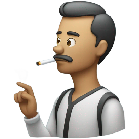 Guy smoking emoji