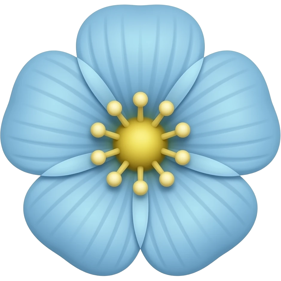 light blue magical flower raponcio emoji