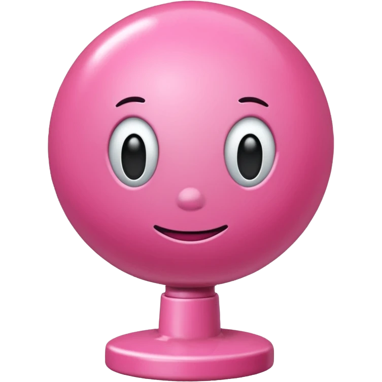 Pink gumball faceless emoji