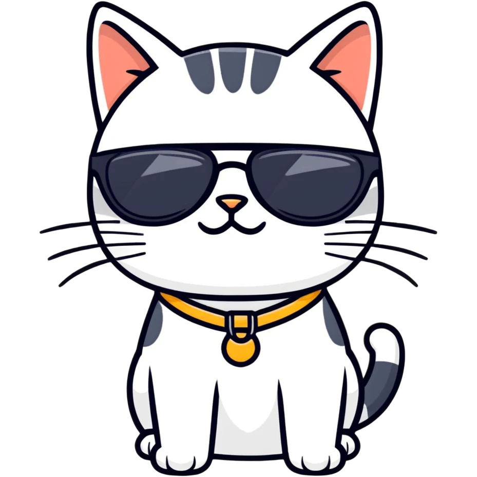 Cat with sunglasses emoji