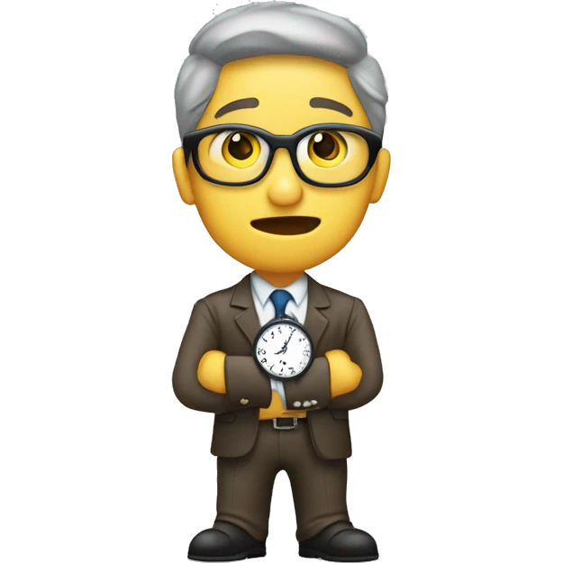 Oficinista mirando al reloj emoji