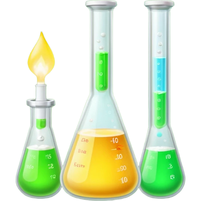 hi-lighters lemon baking soda uv light glowing formula in beaker/ test tube and baking soda in lab emoji