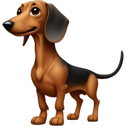 A tall weiner dog  emoji
