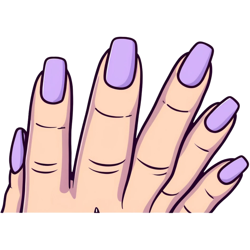 lilac pastel manicure emoji