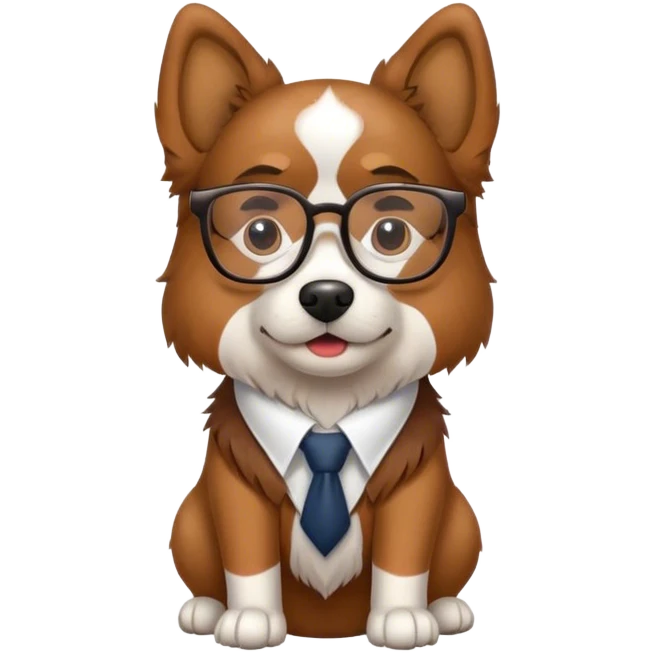 dog professor emoji