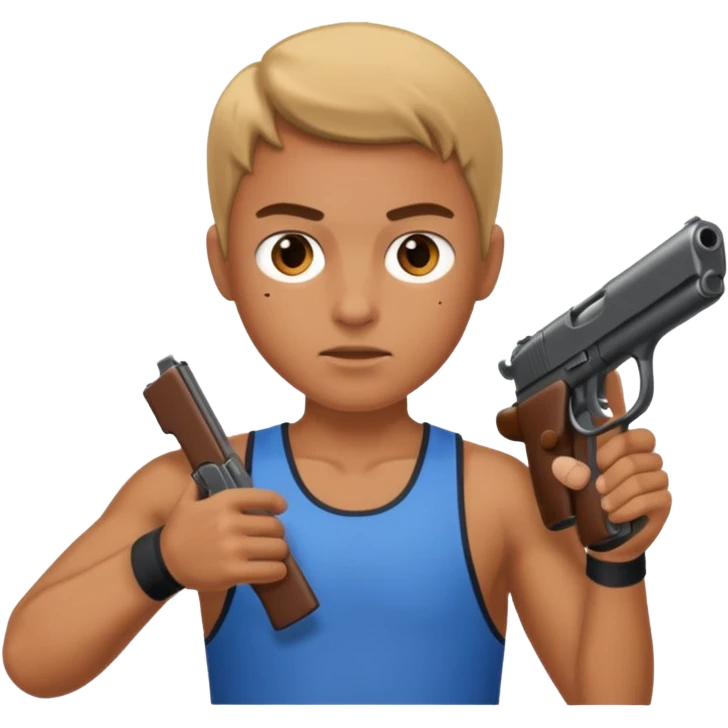 athlete gun shooting emoji