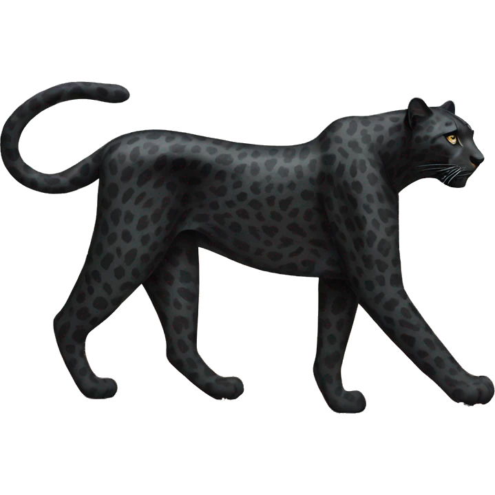 Black leopard walks in africa emoji