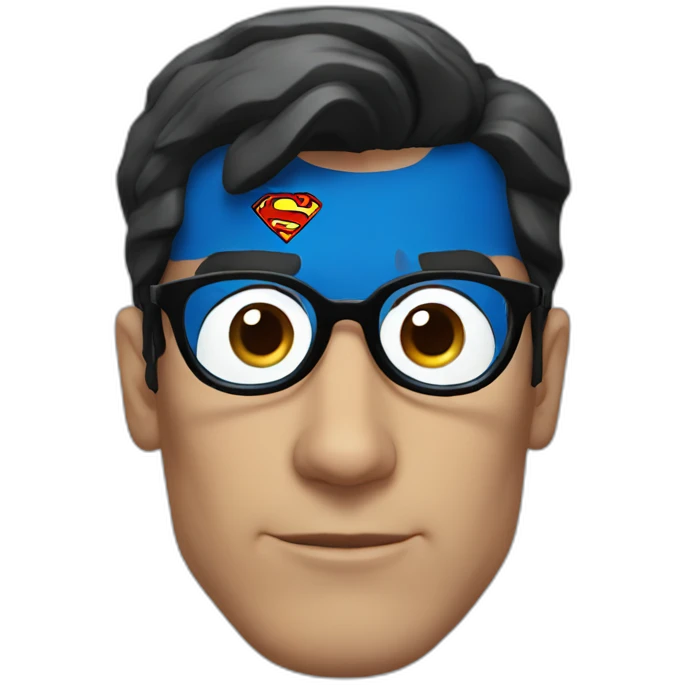 superman with eye glasses emoji