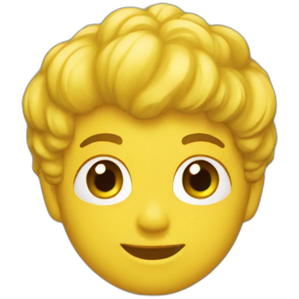 Caca de couleur jaune emoji