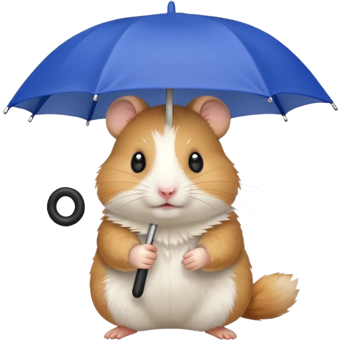 hamster holding an umbrella emoji