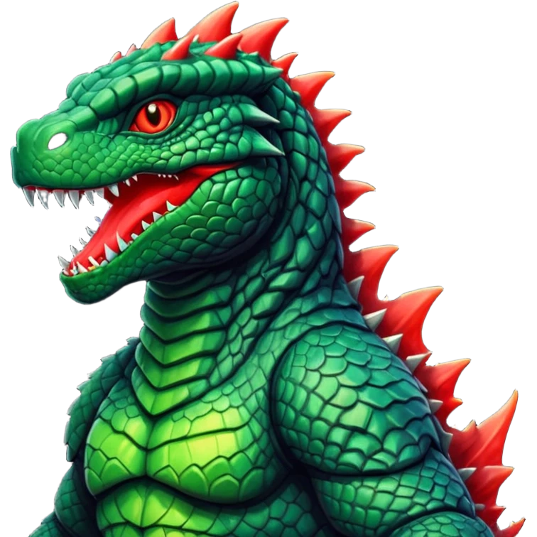 Godzilla with red atomic breath  emoji