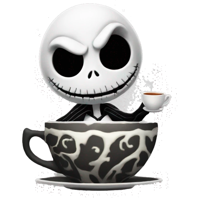 jack skellington drinking tea emoji