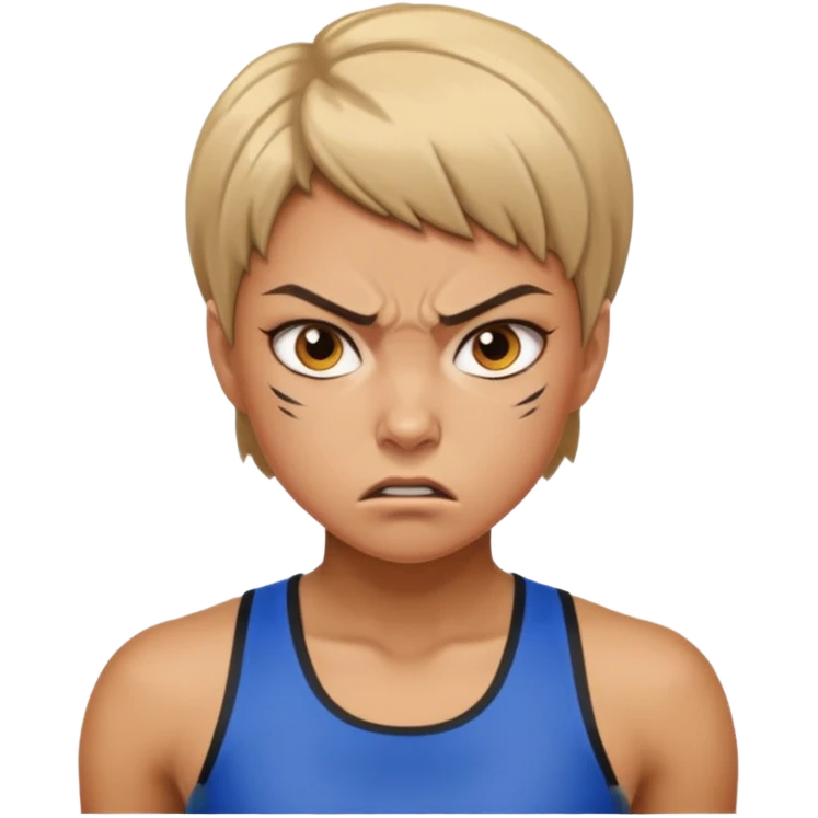 angry athlete girl emoji