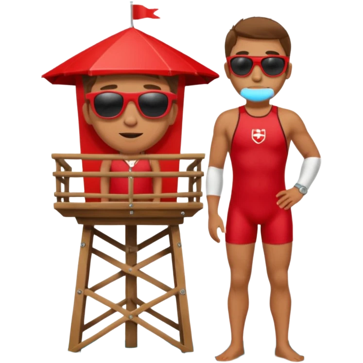 Lifeguard on watch tower emoji