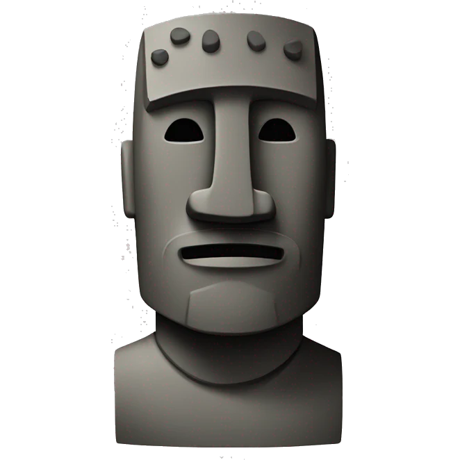 Moai fino emoji