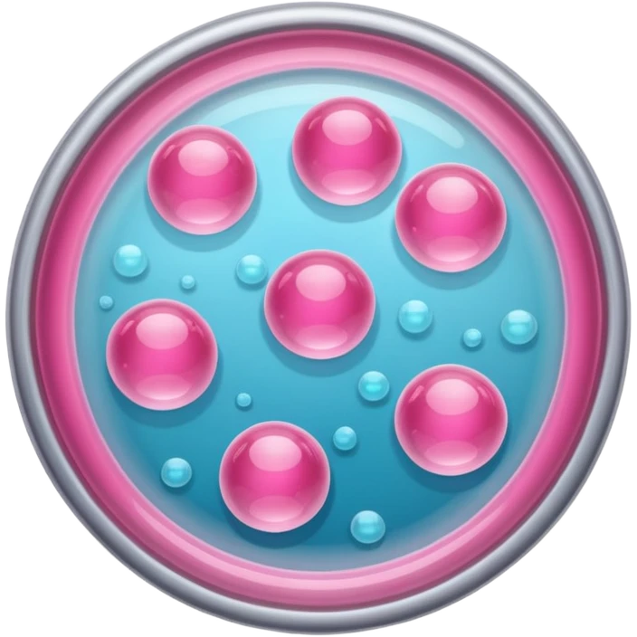 placa de petry com bolinhas rosas emoji