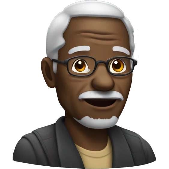 black old man with drealock emoji