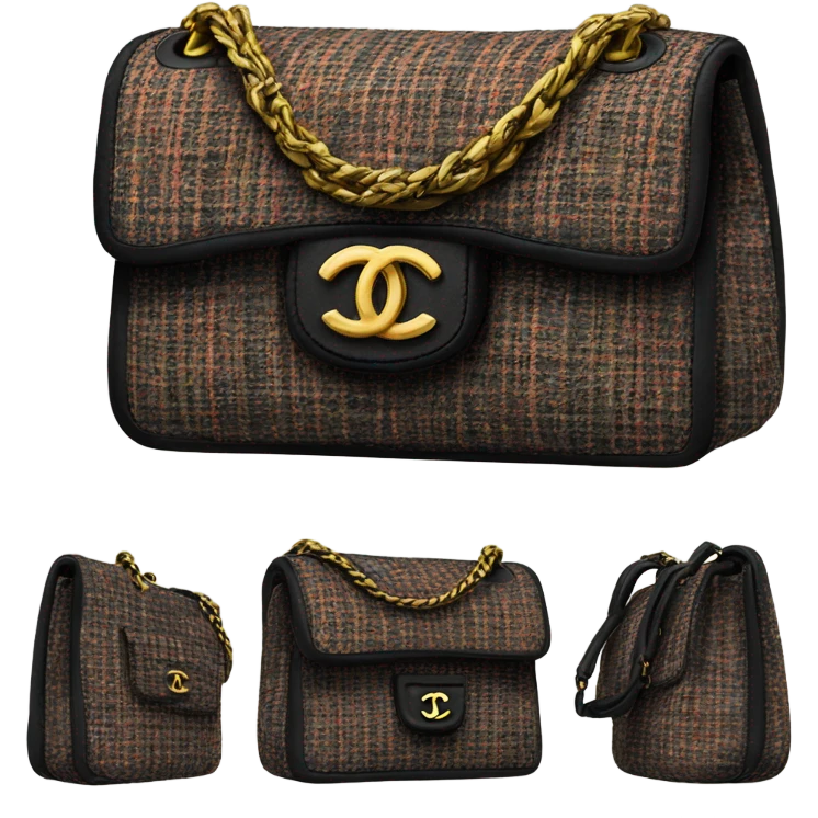 Tweed chanel bag  emoji