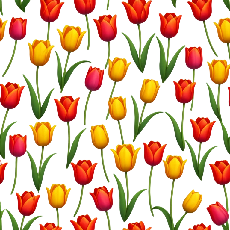 tulip flowers blooming emoji