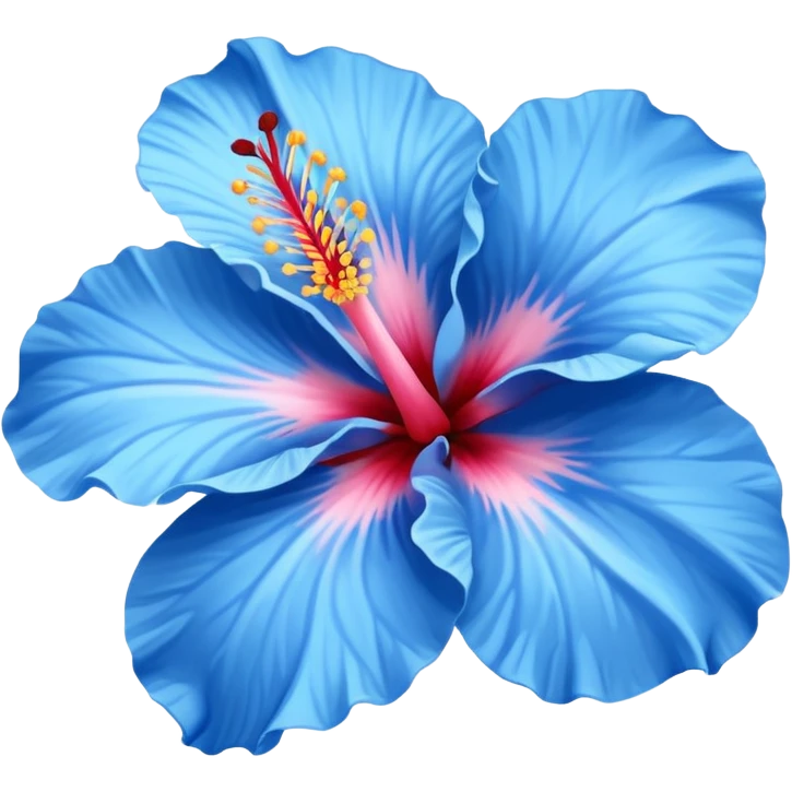 hibiscus flower blue emoji