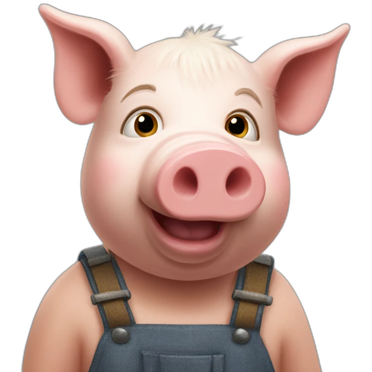 the little pig from three brothers who build a straw house emoji