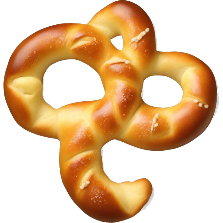 Soft pretzel with cheese emoji