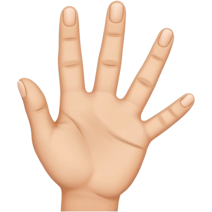 The three first fingers up and the 2 last fingers down emoji