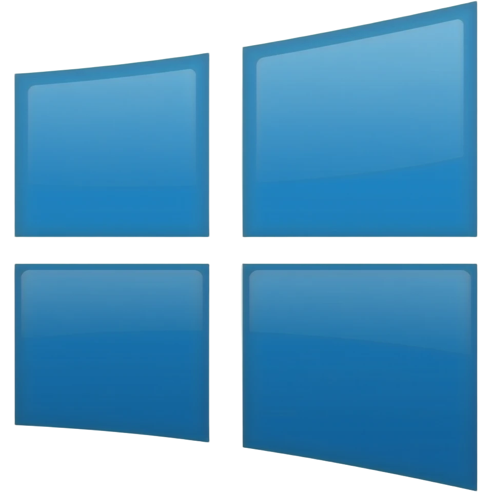 Смайлик главного значка операционной системы windows, без лица, просто значок windows emoji