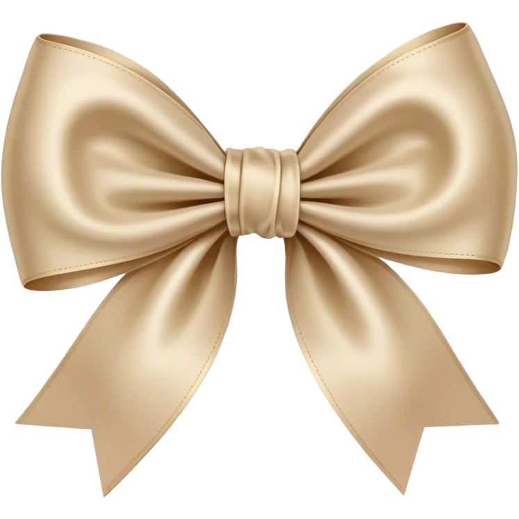 Beige bow emoji