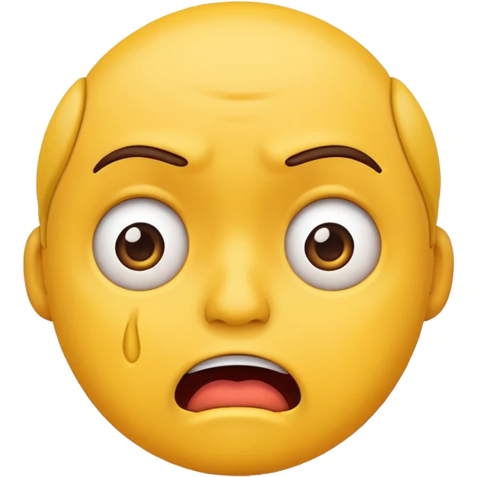 Emoji cringing face emoji