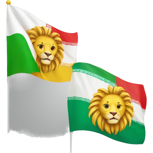 Lion and sun flag of Iran emoji