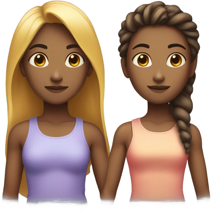 Two girls one tall one petite emoji