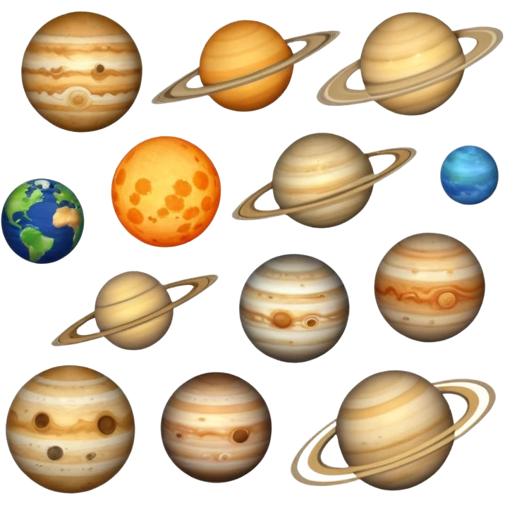 Aline all the planets emoji
