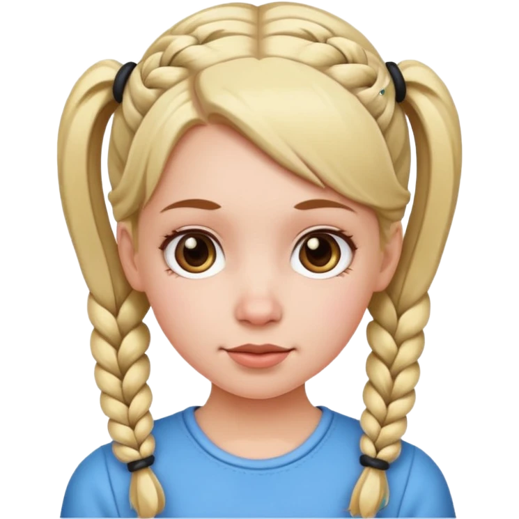 white girl with pig tails emoji
